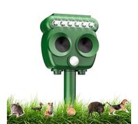 Répulsif pour chat de jardin, alimenté par USB et énergie solaire, répulsif à ultrasons d'extérieur, pour écureuils, chats, rats, renards, à ultrasons à fixation rapide avec piquet