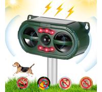 Répulsif pour chat pour jardin, répulsif à ultrasons pour animaux, répulsif solaire pour chats avec capteur PIR et flash, 5 modes de réglage, IP54 étanche, répulsif efficace pour chats, chiens