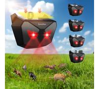 Répulsif pour Chat Solaire, Repulsif Animaux Nocturnes Flash Muet, Repulsif Anti Chat Exterieur, Repulsif Oiseaux Pigeon Imperméable, pour Jardin Animaux Nocturnes Chats Chiens Oiseaux Souris, 4 Pack