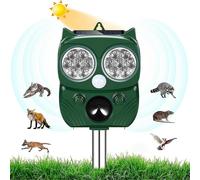 Répulsif pour chats d'extérieur, répulsif à ultrasons pour chats et chiens, rechargeable par énergie solaire et USB. Protège des chiens, chats et oiseaux. Idéal pour les jardins, les champs et les pép