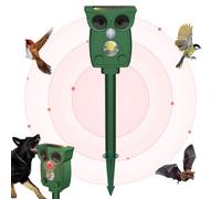 Répulsif solaire à ultrasons en forme de hibou | Dispositifs anti-oiseaux à ultrasons pour cour, toit, jardin, piscine, rondins, corbeaux, chats, chiens, sangliers