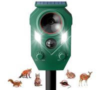 Répulsif solaire à ultrasons pour chat, avec détecteur de mouvement et lumière clignotante, répulsif contre les chats, les renards, les oiseaux, les cerfs, les martres, les chiens, les pigeons, les