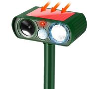 Répulsif solaire à ultrasons pour chat, jardin, extérieur, imperméable, répulsif pour animaux avec lumière clignotante pour chien, chat, renard pour jardin, cour, ferme