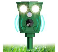 Répulsif solaire à ultrasons pour chat pour jardin, avec détecteur de mouvement PIR et lumière clignotante, 4 modes, répulsif contre les chiens, les martres, étanche IP64, efficace contre les martres