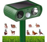 Répulsif solaire à ultrasons pour chat - Répulsif contre les animaux - Avec détecteur de mouvement - Jusqu'à 8 m de portée - Répulsif efficace contre les chats, les chiens, les chats - Pour le jardin