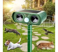 Répulsif solaire à ultrasons pour écureuils avec détection de mouvement étanche, répulsif pour écureuils, raton laveur, mouffette pour jardin, pelouse, ferme, cour