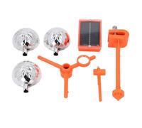 Répulsif solaire contre les oiseaux avec 3 prismes rotatifs et flash réfléchissant à 360 degrés pour une utilisation en extérieur, vergers, champs, bâtiments, navires et réseaux