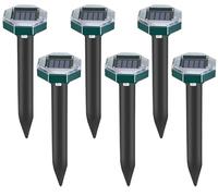 Répulsif solaire contre les taupes - Répulsif anti-taupes à ultrasons - Étanche - Pour chasser les taupes, les écureuils de terre et les campagnols des jardins et des espaces verts (6)