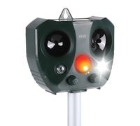 Répulsif solaire étanche activé par le mouvement, répulsif anti-cerf, chat, chien, oiseau, lapin, écureuils, raton laveur, mouffette, coyote avec lampes clignotantes pour jardin, cour, ferme