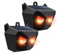 Répulsif solaire nocturne pour animaux sauvages avec lumières LED rouges - Répulsif pour animaux sauvages - Imperméable
