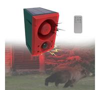 Répulsif solaire pour animaux avec détecteur de mouvement, lampes solaires d'avertissement étanches avec volume fort, détecteur de mouvement pour animaux domestiques, chats, chiens, vergers, fermes,