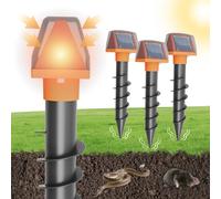 Répulsif solaire pour animaux Double face, répulsif pour souris inséré en spirale, répulpe les moles et les serpents, charge solaire ZS057-1 1PCS