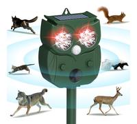 Répulsif solaire pour animaux - Répulsif à ultrasons pour animaux - Répulsif à ultrasons pour animaux d'extérieur pour chiens, renard, lapin, écureuils, coyote et chat