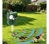 Répulsif solaire pour animaux - Répulsif à ultrasons pour chat - Avec détecteur de mouvement - Imperméable - Avec flash LED - Pour raton laveur, chien, écureuil, oiseaux (1 pièce)
