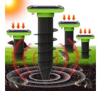 Répulsif solaire pour animaux Répulsif extérieur étanche IP66 Buzzer et vibration pour répuler les taupes et les serpents ZS038-1reseda 2PCS