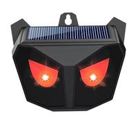 Répulsif solaire pour animaux, répulsif pour animaux d'extérieur à énergie solaire avec lumières clignotantes rouges pour cerfs, ratons laveurs, chats, renards, étanche et facile à installer.