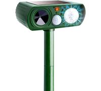 Répulsif solaire pour chat - Multifonction - Ultrasons - Étanche - Avec détecteur de mouvement - Répulsif pour taupes, chiens, oiseaux, chats - Pour jardin, pelouse, ferme