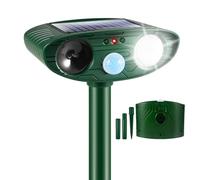 Répulsif solaire pour chat - Répulsif pour chats - Pour jardin, animaux domestiques, renards - Étanche - Lumière clignotante et détecteur de mouvement PIR - Extérieur ferme et cour