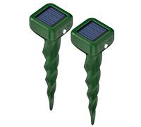 Repulsif Taupe Solaire, Anti-Taupe Solaire Vibration et Ultrasons, IP66 Imperméable Anti Taupe, Repousse Taupes, Serpents, Campagnols, Gophers pour Jardin et Pelouses (2 Pièces)