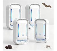 Répulsif Ultrason Anti Nuisible 4 Pièces, Appareil Anti Moustique Souris Cafards Fourmis Araignées Sans Produit Chimique