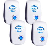 Répulsif Ultrason Anti-Rongeurs Insectes, 4 Pack Ultrason Anti Moustique Ultrason Souris et Rats, Intérieur Répulsif Électronique Insectes pour Souris, Rats Fourmis Araignées Moustiques