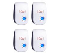 Répulsif Ultrason Anti-Rongeurs Insectes 4 Pack, Ultrason Souris et Rats, Intérieur Anti Moustique pour Anti Souris, Moustique, Rongeur, Araignée, Cafard