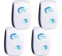 Répulsif Ultrason Anti-Rongeurs Insectes, 4 Pcs Ultrason Anti Moustique Ultrason Souris et Rats, Intérieur Répulsif Électronique Insectes pour Souris, Rats Fourmis Araignées Moustiques