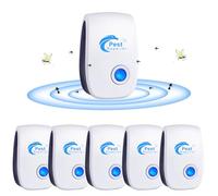 Répulsif Ultrason Anti-Rongeurs Insectes, 6 pcs Ultrason Anti Moustique Ultrason Souris et Rats, Intérieur Répulsif Électronique Insectes pour Souris, Rats Fourmis Araignées Moustiques