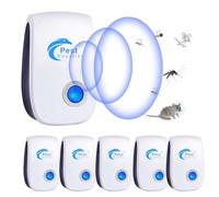 Répulsif Ultrason Anti-Rongeurs Insectes, 6 pcs Ultrason Anti Moustique Ultrason Souris et Rats, Intérieur Répulsif Électronique Insectes pour Souris, Rats Fourmis Araignées Moustiques