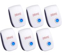 Répulsif Ultrason Anti-Rongeurs Insectes, 6Pack Ultrason Anti Moustique Ultrason Souris et Rats, Intérieur Répulsif Électronique Insectes pour Souris, Rats Fourmis Araignées Moustiques