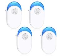 Répulsif Ultrason Moustique,4 Pack Antiparasitaires Intérieur Repulsif Souris,Répulsif Antiparasitaire à Ultrasons, Lutte Antiparasitaire Efficace pour Moustique,Araignée,Silencieux,Non-Toxique
