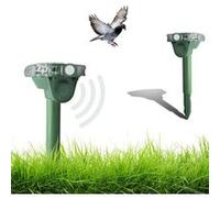 Répulsif ultrason solaire FISHTEC Pour jardin chasse nuisibles flash LED 270° portée 8 m réglable jour nuit IPX4 animaux Vert G