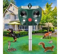 Répulsif Ultrason Solaire pour Animaux | Éloigne Chat, Oiseau & Souris, Double Charge (Solaire/USB), Parfait pour Jardin/Ferme/Champs