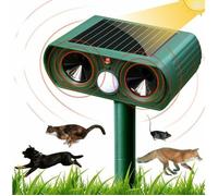 Répulsif ultrason solaire - PZCC - Sensibilité réglable - Fréquence réglable - Alimentation solaire - Étanche