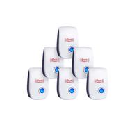 Répulsif ultrasonique, lot de 6, efficace contre les souris, rats, mouches, moustiques, insectes et araignées.
