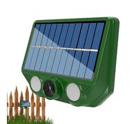 Répulsif ultrasonique pour animaux - Répulsif à ultrasons pour écureuils | Deux modes d'éclairage solaire à ultrasons pour animaux d'extérieur - Détection intelligente pour chiens