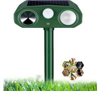 Répulsif ultrasonique pour chat - Alimentation solaire et USB - Détecteur de mouvement PIR et lumière clignotante - 3 modes - Étanche - Pour chats, chiens, renards, oiseaux
