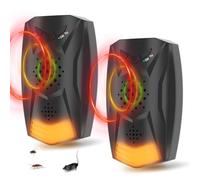 Répulsif Ultrasonique pour Souris 2 Pack - Anti-Rats - 3 Modes de Fonctionnement - Mode Silencieux - Non-Toxique - Efficace Contre Les Souris et Les Rats Moustiques Fourmis Insectes Cafards Araignées