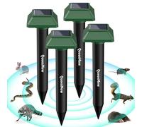 Répulsif Ultrasonique pour Souris 4 Pack,7500spt Repulsif Chat Ultrason,Ultrasons Souris à Ultrasons et Rats 360 °,repulsif Chat Interieur Silencieux,IPX66 eRepulsif Taupe Solaire Protégez Jardins