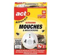 Répulsif Ultrasons Mouches & Moucherons - ACTO - 40m²