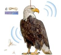 Répulsifs À Oiseaux pour Jardins - Pendentif Décoratif avec Clochette, Faux Hibou Épouvantail, Accessoire D'extérieur À Suspendre, Décorations De Jardin, Terrasse, Balcon, Dispositif Anti-Oiseaux