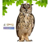 Répulsifs À Oiseaux pour Jardins - Pendentif Décoratif avec Clochette, Faux Hibou Épouvantail, Accessoire D'extérieur À Suspendre, Décorations De Jardin, Terrasse, Balcon, Dispositif Anti-Oiseaux