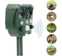 Répulsifs Ultrasons Solaires Anti-Chats, Chiens, Taupes, Oiseaux, Pigeons Fouines Renards et Ratons Laveurs