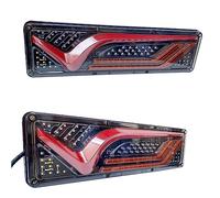 REPYL 2 pièces 12v-24V dynamique LED camion feu arrière clignotant feux de freinage arrière feu de signalisation arrière remorque camion Bus camping-car caravane (Color : 2X 46cm, Size : 24V)