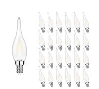 REPYL Ampoule de Bougie LED E14 220V 110V C22, Remplacement rétro givré, Base de candélabre, Filament, lumières Vintage, décoration de la Maison (Color : E12 110V, Size : 25 Pack_Yes_1.5W)
