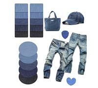 REQAG 15 pièces Patch Thermocollants Patchs Jean Thermocollant Patch Thermocollant Vetement Patches à Repasser Tissu Thermocollant Reparation Patchs pour Vêtement T-shirt Jeans Veste Sac