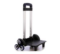 Reqeliou Chariot à dos en alliage d'aluminium avec 6 chariots pliables à roulettes pour bagages, sac à dos, sac d'école, chariot à dos pliable en alliage d'aluminium, chariot à main pour l'école