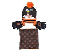 REQUETEGUAY Bonnet, Écharpe tubulaire et Gants Naruto pour enfants | Ensemble d'hiver Naruto, Bonnet, Culotte de Cou avec doublure intérieure et Gants