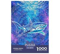 Requin 1000 Pièces Puzzle Jeu ÉduChatif Créatif Jigsaw Puzzle Défi Couleur pour Cadeaux De Voyage, Présent 52x38cm/1000pcs