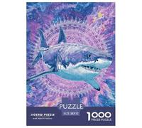 Requin 1000 Pièces Puzzle Jeu ÉduChatif Créatif Jigsaw Puzzles Défi Couleur pour Cadeaux De Voyage, Présent 52x38cm/1000pcs